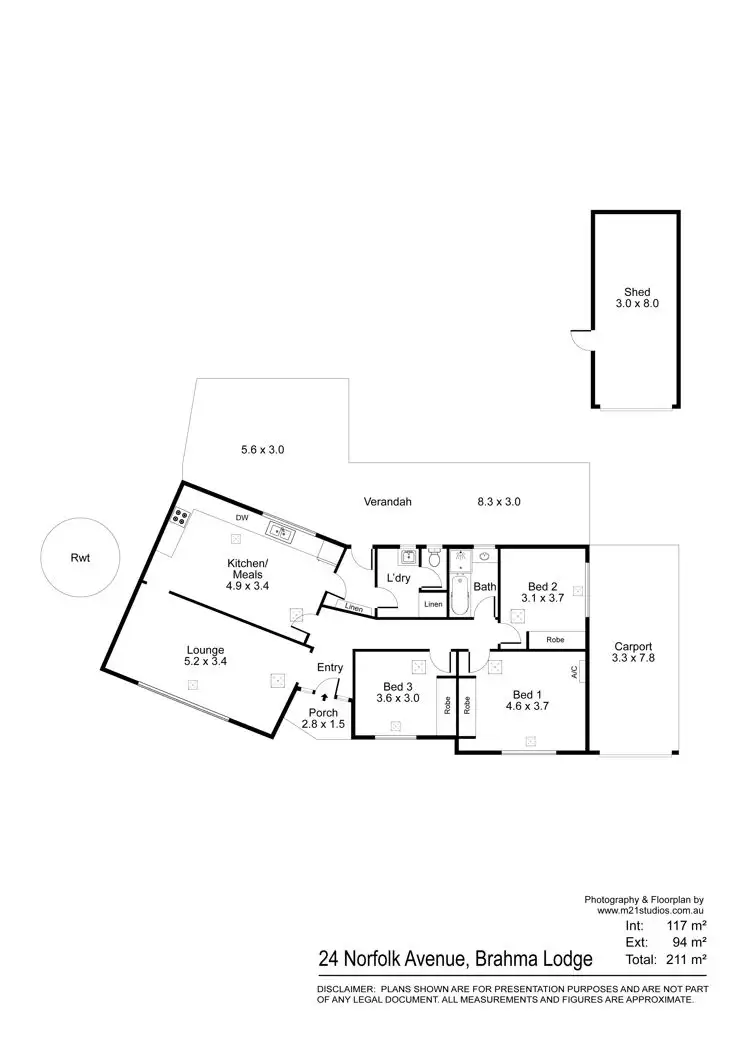 Floorplan of Homely house listing, 24 Norfolk Avenue, Brahma Lodge SA 5109