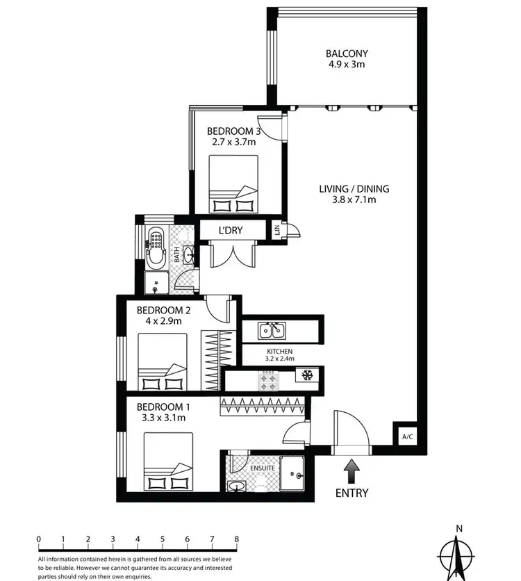 Floorplan of Homely apartment listing, 508/1 Church Ave, Mascot NSW 2020