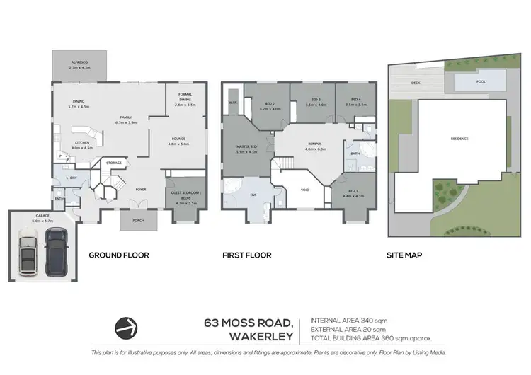 Floorplan of Homely house listing, 63 Moss Road, Wakerley QLD 4154
