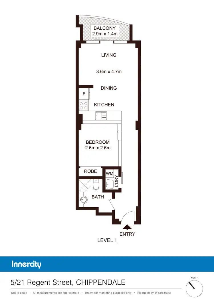 Floorplan of Homely apartment listing, 5/27 Regent St, Chippendale NSW 2008
