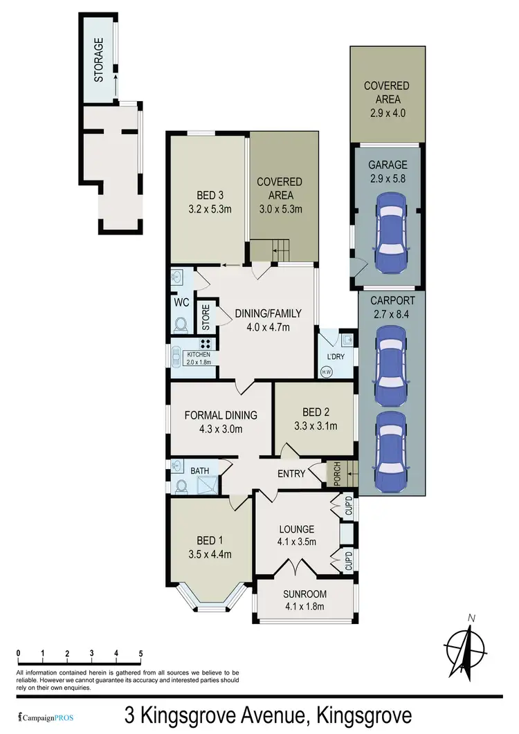 Floorplan of Homely house listing, 3 Kingsgrove Avenue, Kingsgrove NSW 2208