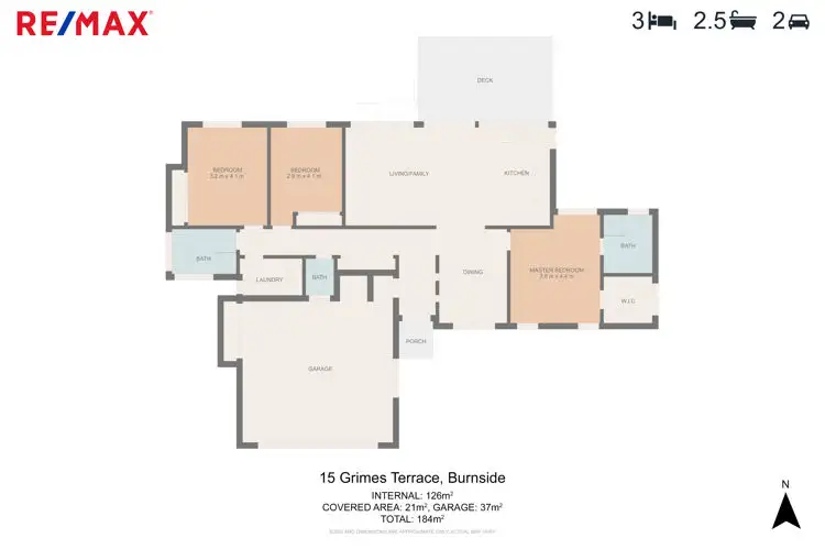 Floorplan of Homely house listing, 15 Grimes Terrace, Burnside QLD 4560