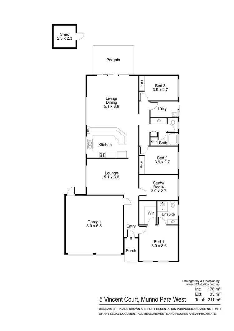 Floorplan of Homely house listing, 5 Vincent Court, Munno Para West SA 5115