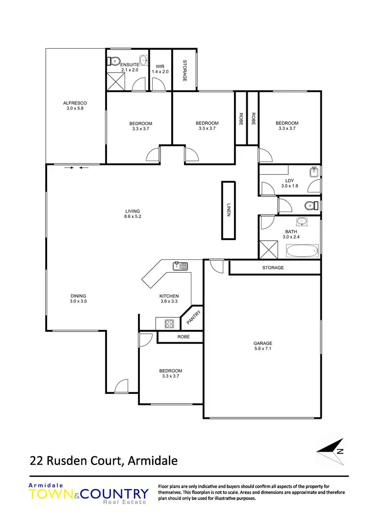 Floorplan of Homely house listing, 22 Rusden Court, Armidale NSW 2350