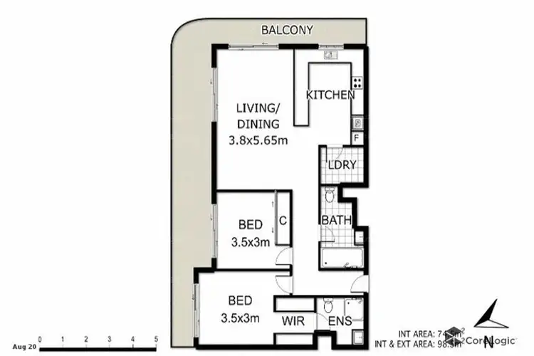 Floorplan of Homely unit listing, 14/22 Armrick Ave, Broadbeach QLD 4218