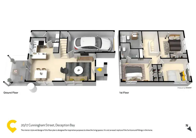 Floorplan of Homely townhouse listing, 20/17 Cunningham Street, Deception Bay QLD 4508