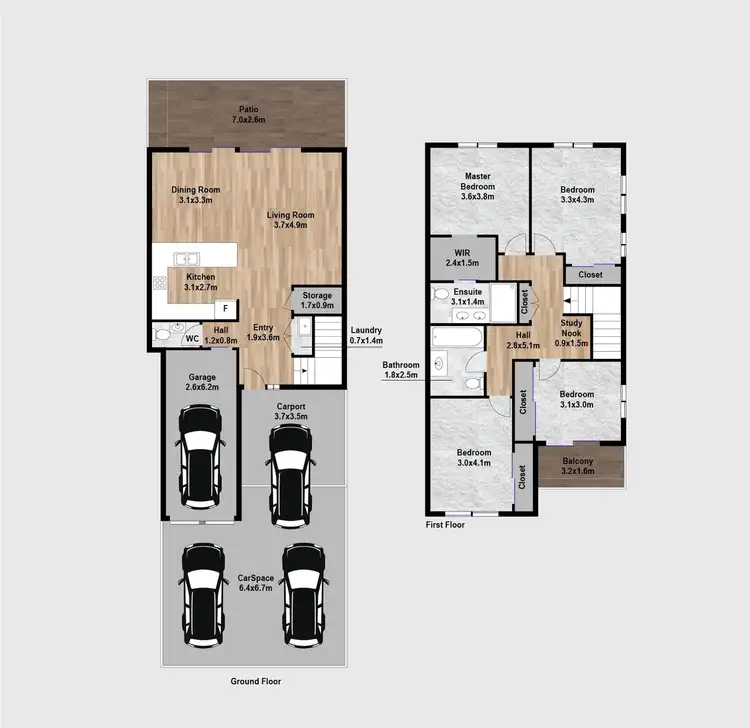 Floorplan of Homely townhouse listing, 28/105-109 Barbaralla Drive, Springwood QLD 4127