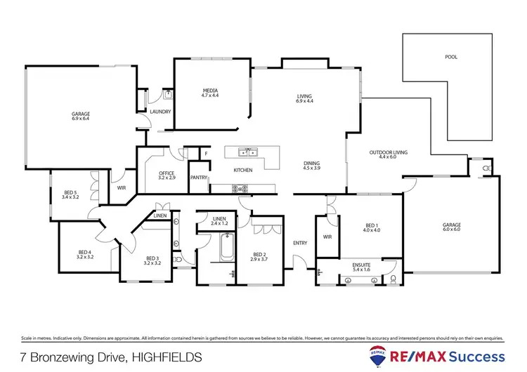 Floorplan of Homely house listing, 7 Bronzewing Drive, Highfields QLD 4352