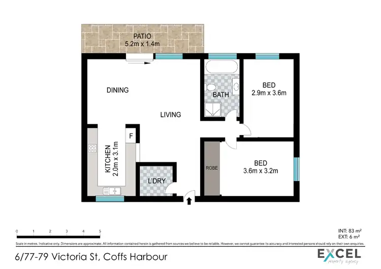 Floorplan of Homely unit listing, 6/77-79 Victoria Street, Coffs Harbour NSW 2450