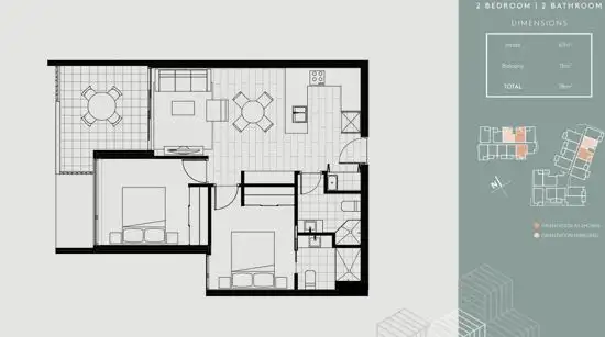 Floorplan of Homely apartment listing, 2208/88 Waldheim Street, Annerley QLD 4103