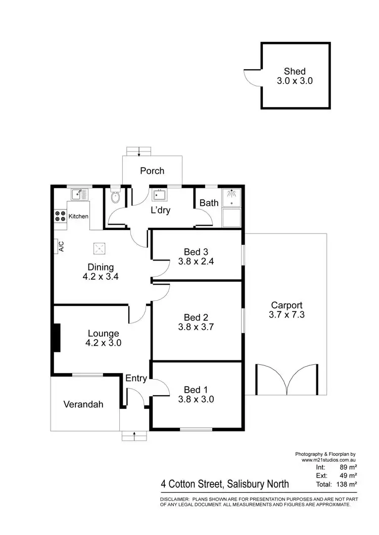 Floorplan of Homely house listing, 4 Cotton Street, Salisbury North SA 5108