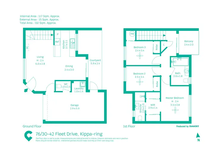 Floorplan of Homely townhouse listing, 76/30-42 Fleet Drive, Kippa-Ring QLD 4021