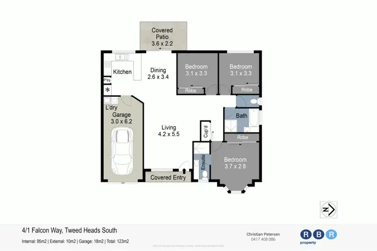Floorplan of Homely villa listing, 4/1 Falcon Way, Tweed Heads South NSW 2486