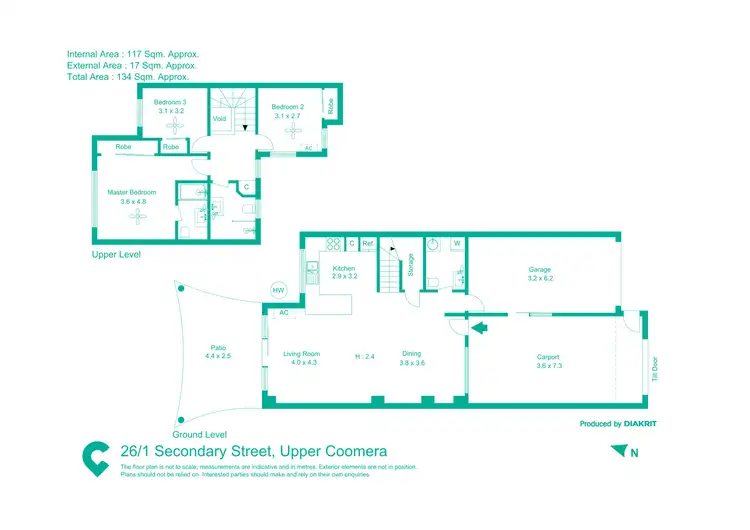 Floorplan of Homely townhouse listing, 26/1 Secondary Street, Upper Coomera QLD 4209