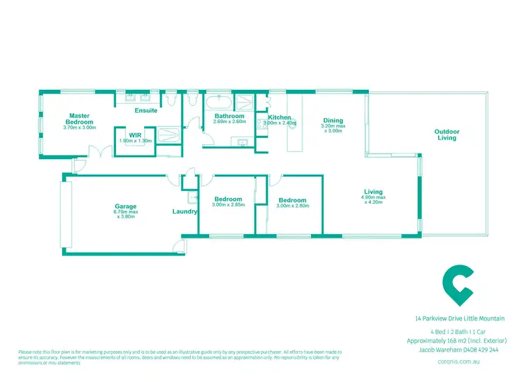 Floorplan of Homely house listing, 14 Parkview Drive, Little Mountain QLD 4551