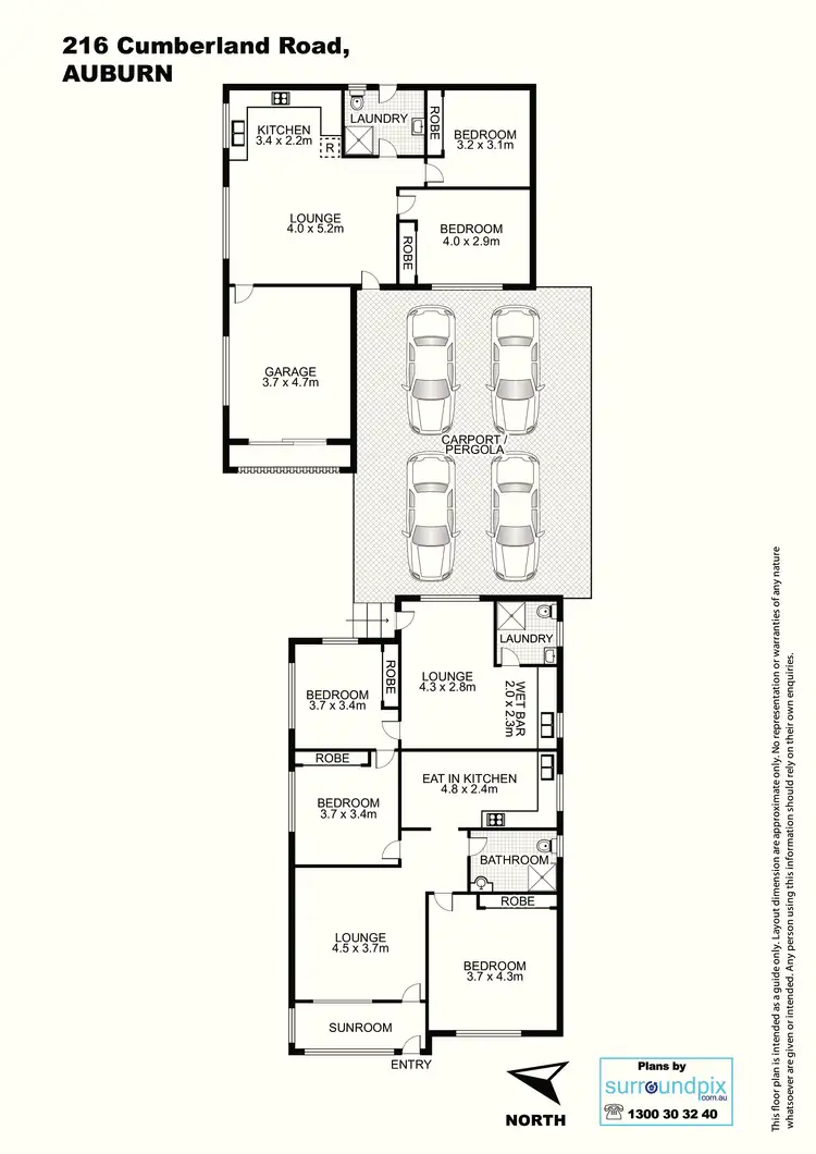 Floorplan of Homely house listing, 216 Cumberland Rd, Auburn NSW 2144