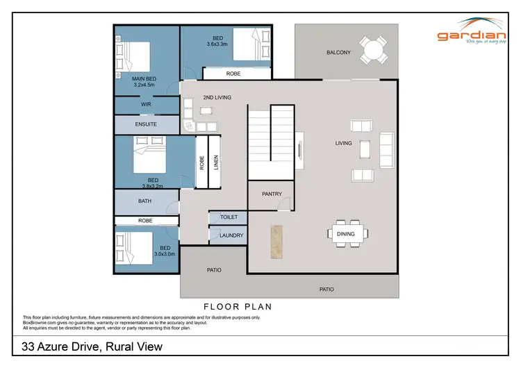 Floorplan of Homely house listing, 33 Azure Drive, Rural View QLD 4740
