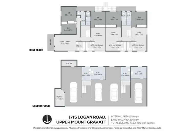 Floorplan of Homely block of units listing, 1715 LOGAN ROAD, Upper Mount Gravatt QLD 4122