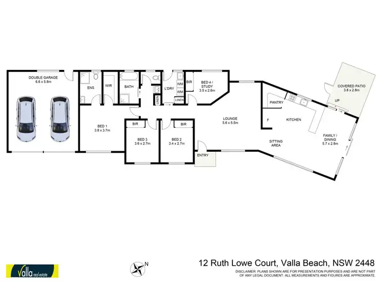 Floorplan of Homely house listing, 12 Ruth Lowe Court, Valla Beach NSW 2448