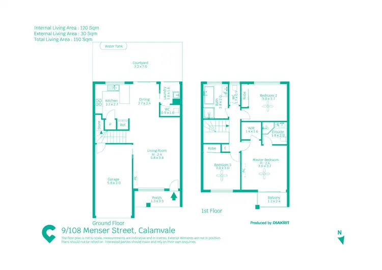 Floorplan of Homely townhouse listing, 9/108 Menser Street, Calamvale QLD 4116