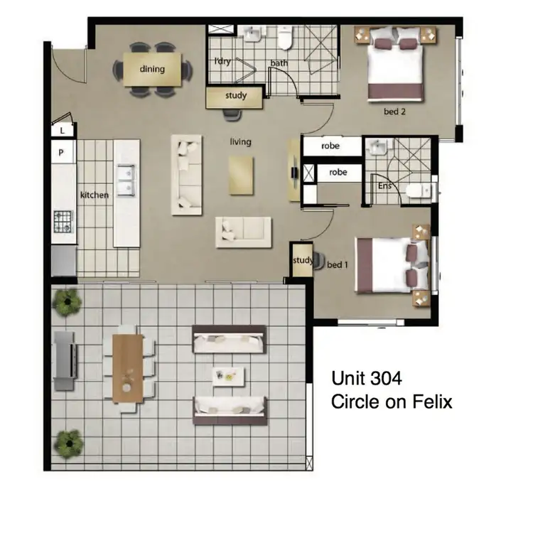 Floorplan of Homely unit listing, 304/15 Felix Street, Lutwyche QLD 4030