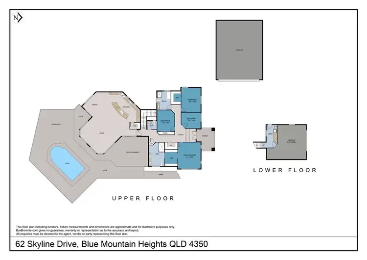 Floorplan of Homely house listing, 62 Skyline Drive, Blue Mountain Heights QLD 4350