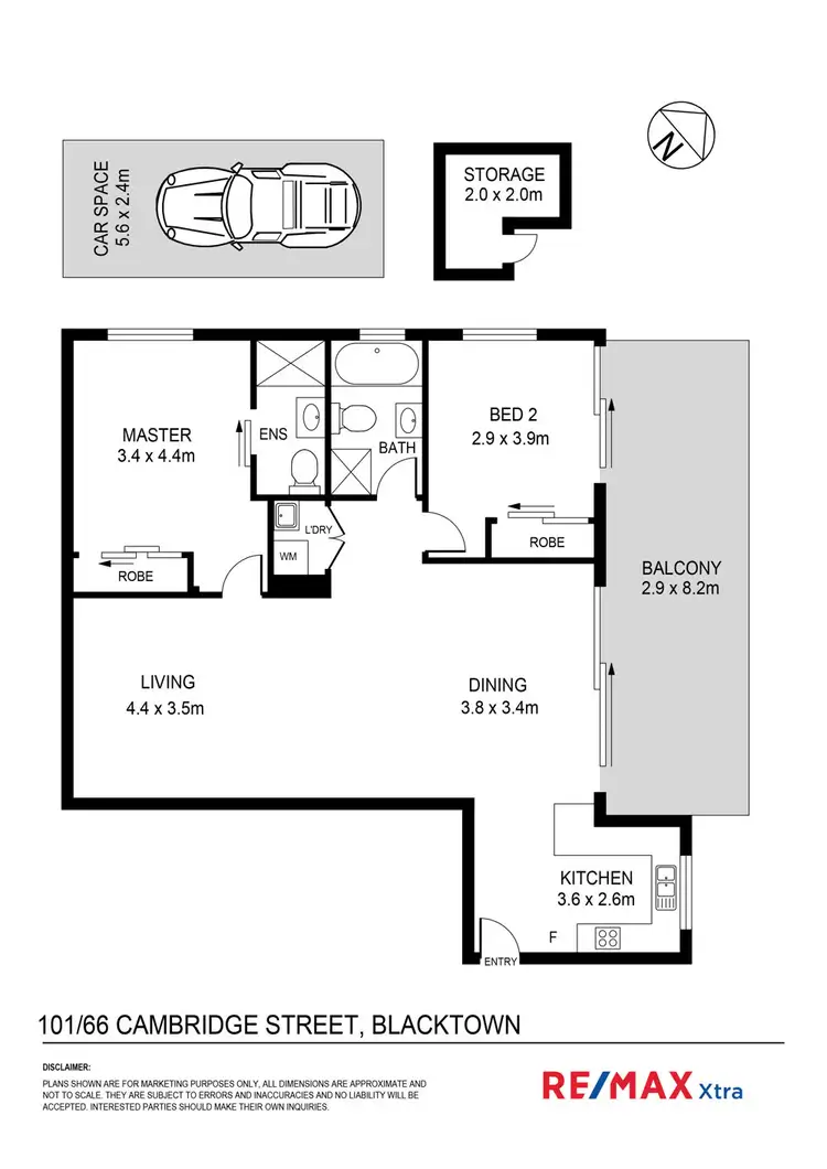 Floorplan of Homely unit listing, 101/66 Cambridge Street, Blacktown NSW 2148