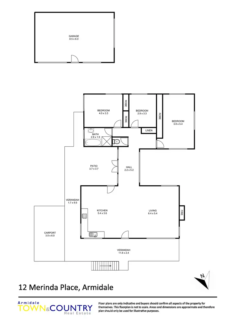 Floorplan of Homely house listing, 12 Merinda Place, Armidale NSW 2350