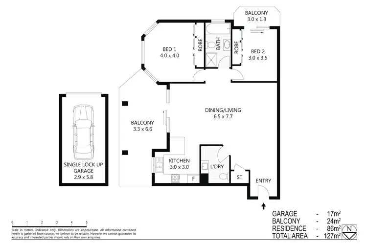 Floorplan of Homely unit listing, 11/78-80 Lane Street, Wentworthville NSW 2145