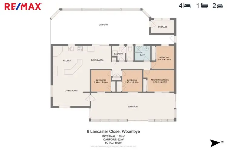 Floorplan of Homely house listing, 8 Lancaster Close, Woombye QLD 4559
