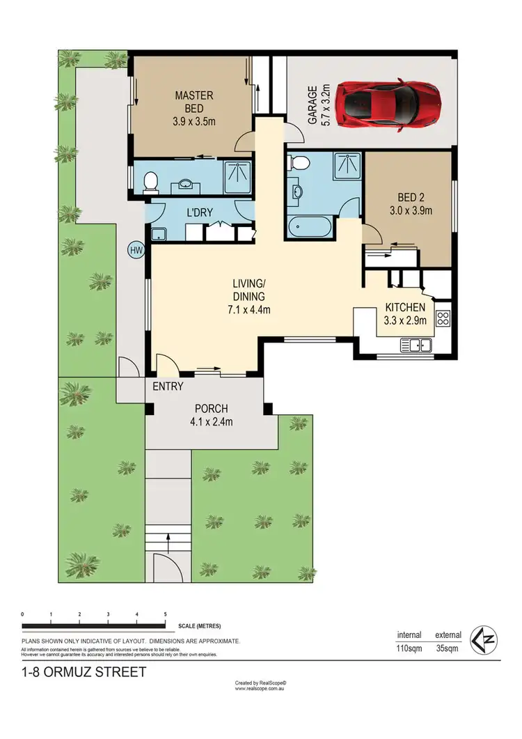 Floorplan of Homely villa listing, 1/8 Ormuz Street, Carina Heights QLD 4152