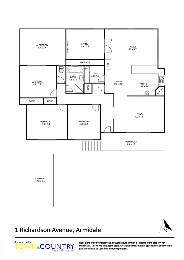Floorplan of Homely house listing, 1 Richardson Avenue, Armidale NSW 2350