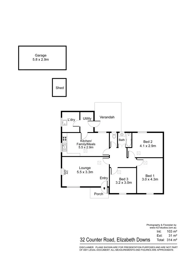 Floorplan of Homely house listing, 32 Counter Road, Elizabeth Downs SA 5113