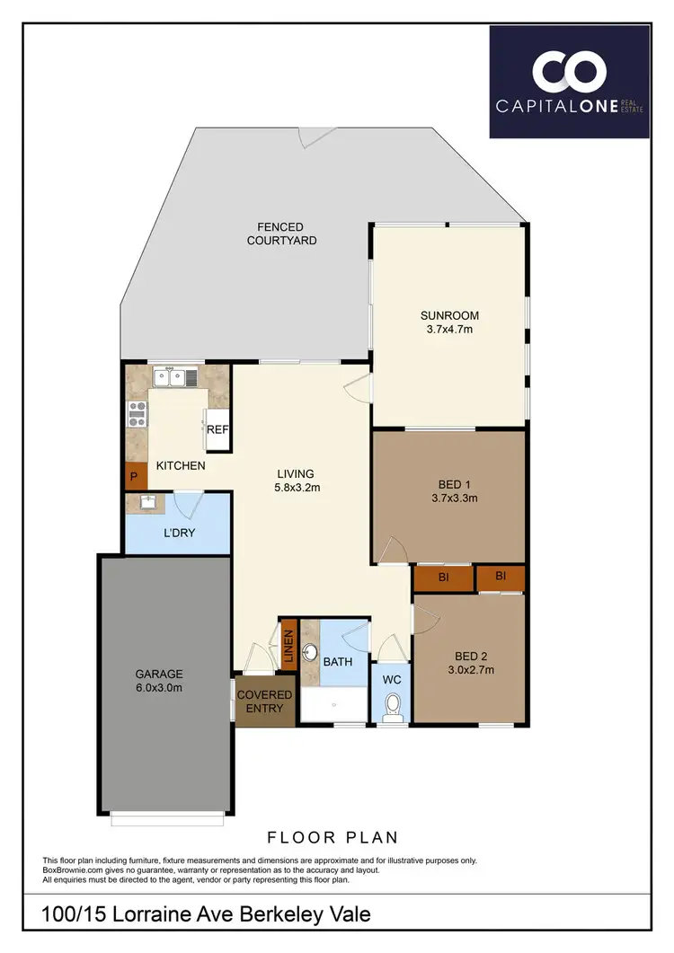 Floorplan of Homely house listing, 100/15 Lorraine Avenue, Berkeley Vale NSW 2261