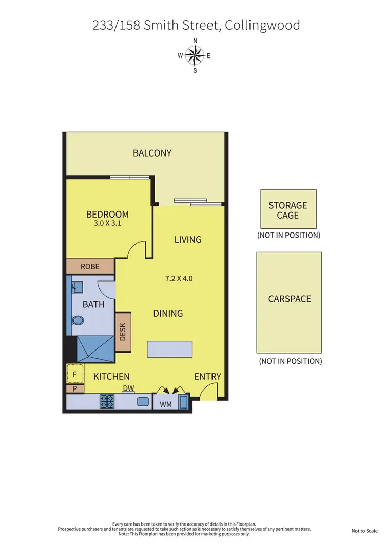 Floorplan of Homely apartment listing, 233/158 Smith Street, Collingwood VIC 3066