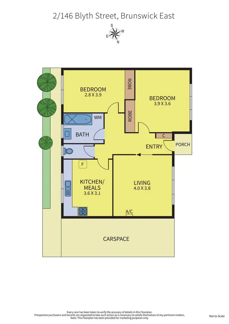 Floorplan of Homely unit listing, 2/146 Blyth Street, Brunswick East VIC 3057