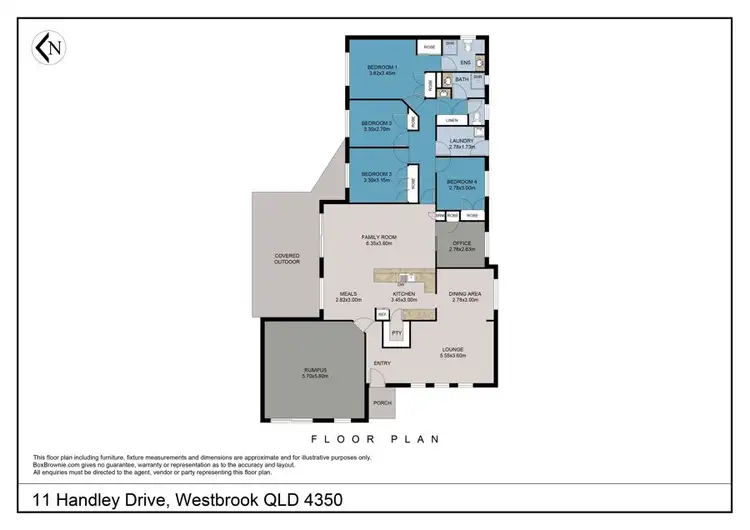 Floorplan of Homely house listing, 11 Handley Drive, Westbrook QLD 4350