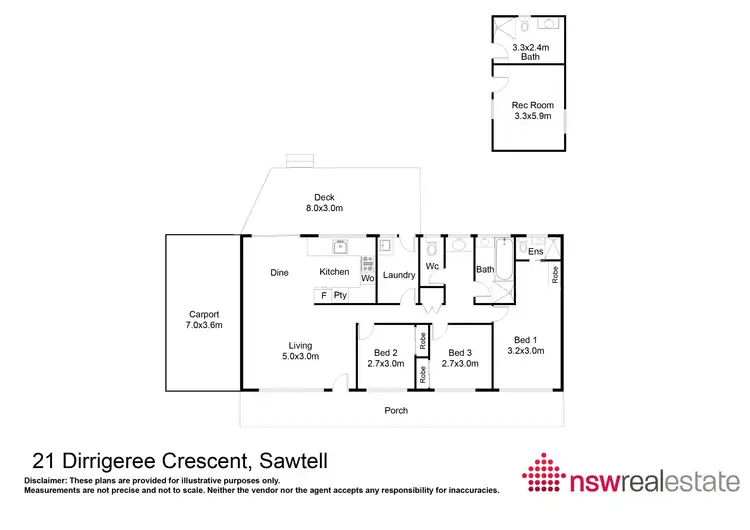 Floorplan of Homely house listing, 21 Dirrigeree Crescent, Sawtell NSW 2452