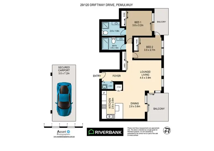 Floorplan of Homely unit listing, 29/120 Driftway Drive, Pemulwuy NSW 2145