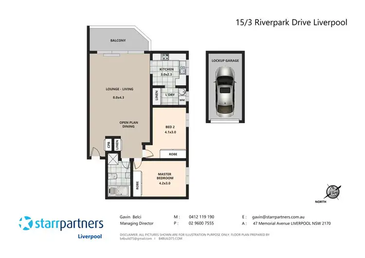 Floorplan of Homely unit listing, 15 3 Riverpark Drive, Liverpool NSW 2170