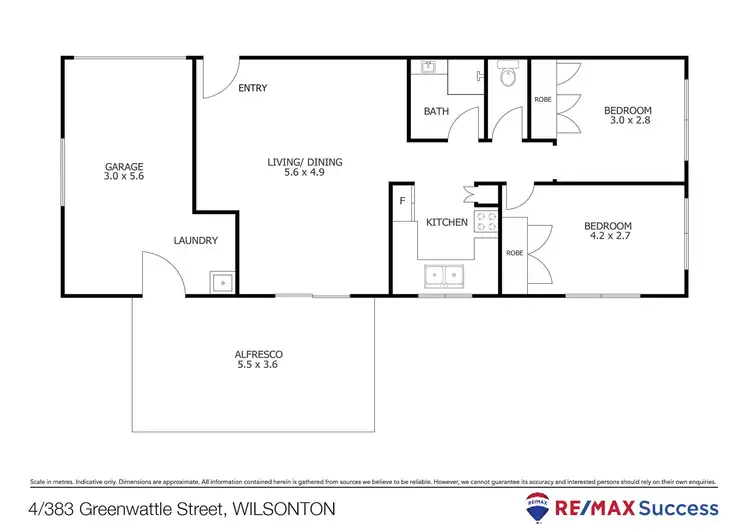 Floorplan of Homely unit listing, 4/383 Greenwattle Street, Wilsonton QLD 4350