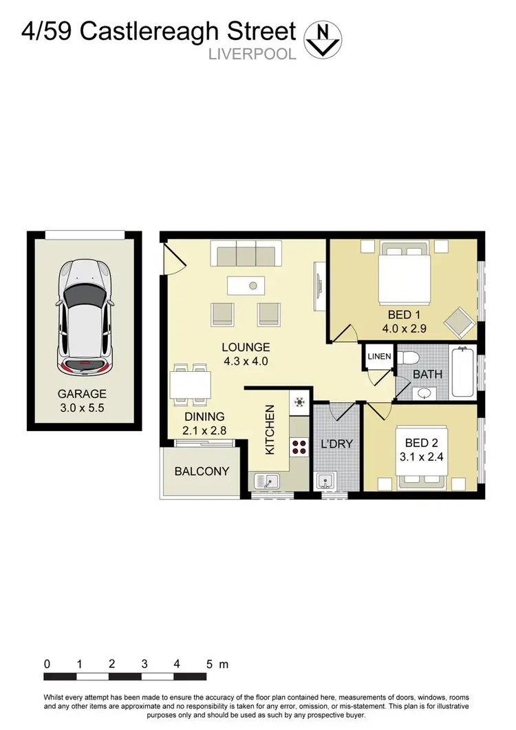 Floorplan of Homely unit listing, 4 59 Castlereagh Street, Liverpool NSW 2170