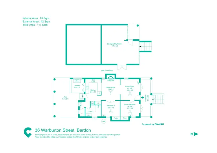 Floorplan of Homely house listing, 36 Warburton Street, Bardon QLD 4065