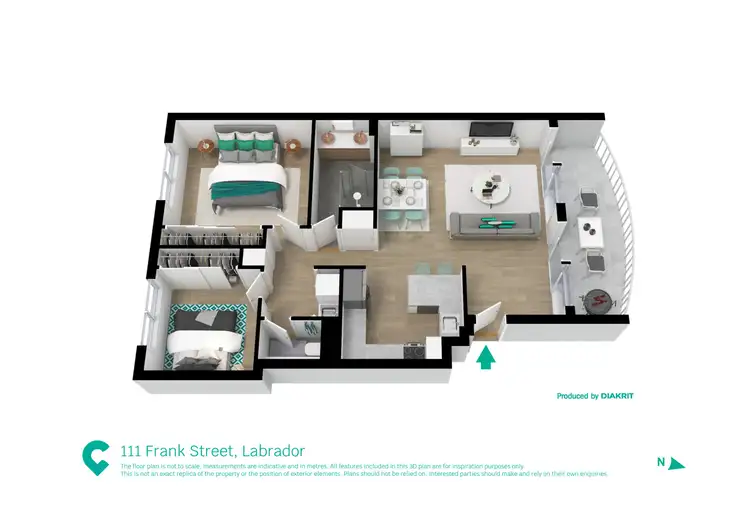 Floorplan of Homely unit listing, 8/111 Frank Street, Labrador QLD 4215