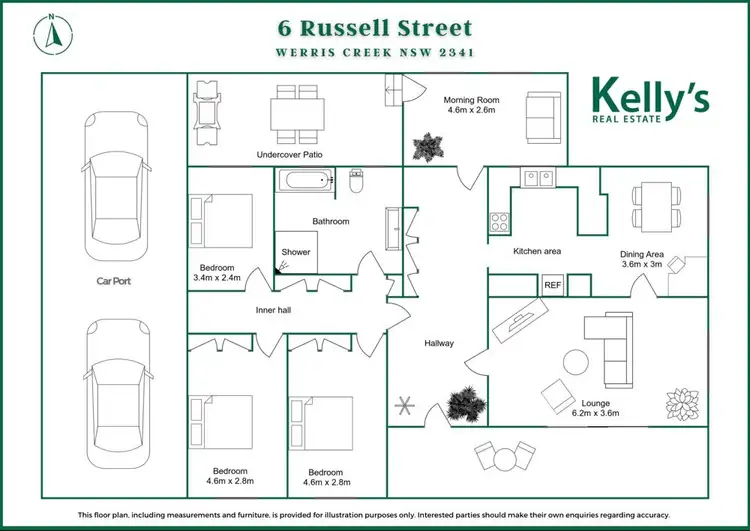Floorplan of Homely house listing, 6 Russell Street, Werris Creek NSW 2341