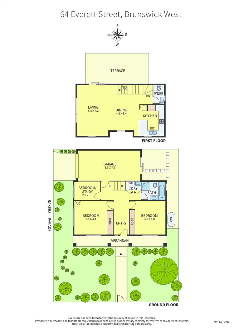 Floorplan of Homely house listing, 64 Everett Street, Brunswick West VIC 3055