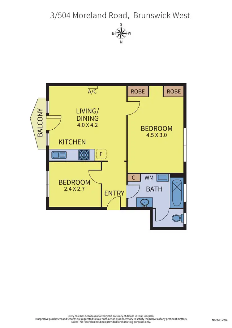 Floorplan of Homely apartment listing, 3/504 Moreland Road, Brunswick West VIC 3055
