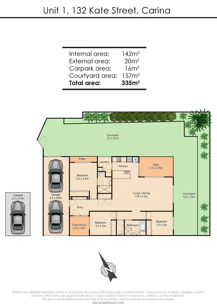 Floorplan of Homely villa listing, 1/132 Kate Street, Carina QLD 4152