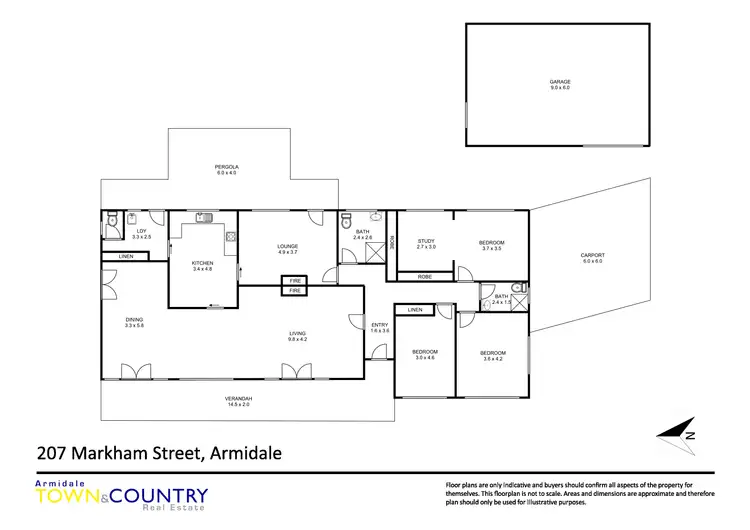 Floorplan of Homely house listing, 207 Markham Street, Armidale NSW 2350