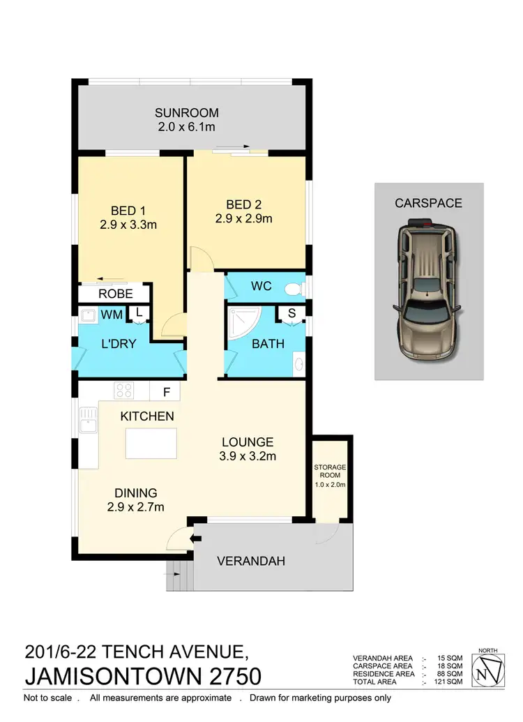 Floorplan of Homely house listing, 201/6-22 Tench Avenue, Jamisontown NSW 2750